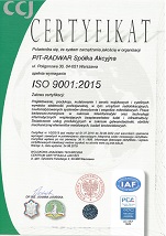 Certyfikat Systemu Jako�ci - ISO 9001