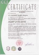 Certyfikat Systemu Jakości - AQAP